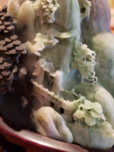 Load image into Gallery viewer, Vintage Carved Jade Stone - Village and Mountain Scene