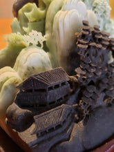 Load image into Gallery viewer, Vintage Carved Jade Stone - Village and Mountain Scene