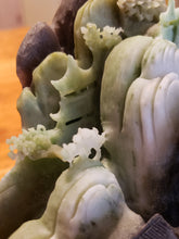 Load image into Gallery viewer, Vintage Carved Jade Stone - Village and Mountain Scene