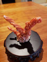 Load image into Gallery viewer, Antique Carved Coral Dragon Statue