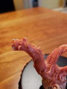 Antique Carved Coral Dragon Statue
