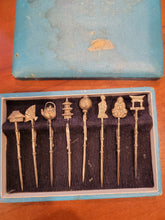 Load image into Gallery viewer, Japanese Sterling Silver Cocktail Picks Set of 8