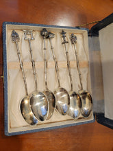 Load image into Gallery viewer, Japanese Sterling Silver Demitasse Spoons Set of 6