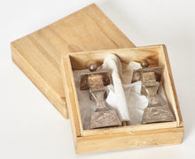 Load image into Gallery viewer, Vintage Square Lantern Japanese Sterling Silver Salt &amp; Pepper Shakers