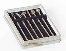 Load image into Gallery viewer, Asian Sterling Silver Champagne Retractable Swizzle Sticks Set of 6